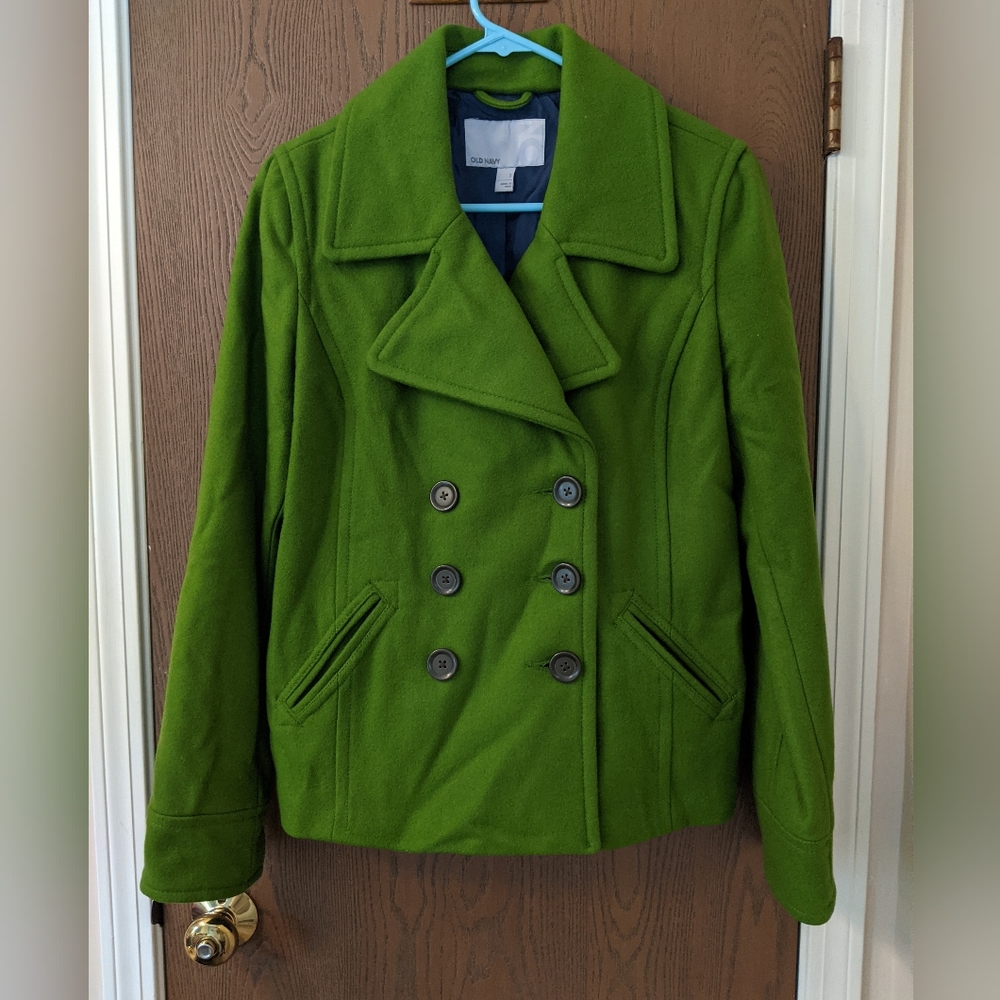 Green Old Navy Double-Breasted Pea Coat
Also have blue one